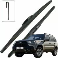 Дворники LADA Niva Travel Лада Нива Тревел 212300-80 2020 2021 2022 Щетки стеклоочистителя гибридные 500мм-500мм к-т 2 шт