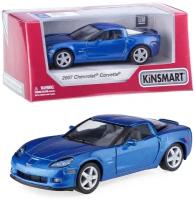 Машина 2007 Chevrolet Corvette Z06 синяя металл инерция Kinsmart КТ5320W-2