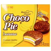 Пирожное Choco Pie Lotte Банан, 12×28 г