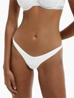 Трусы женские Calvin Klein Pure Ribbed Thong, Белый, L