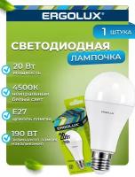 Светодиодная лампочка Ergolux LED-A65-20W-E27-4K