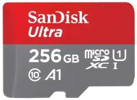 Карта памяти SanDisk microSDXC 256 ГБ Class 10, A1, UHS-I, R 150 МБ