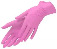 Перчатки смотровые MATRIX Pink Nitrile, текстурированные на пальцах