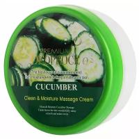 DEOPROCE PREMIUM CLEAN & MOISTURE CUCUMBER MASSAGE CREAM Очищающий и увлажняющий массажный крем с экстрактом огурца 300г