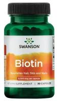 Капсулы SWANSON Biotin, 5000 мкг, 30 шт