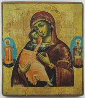 Православная Икона Божией Матери Владимирская, левкас, ручная работа, Art.966М