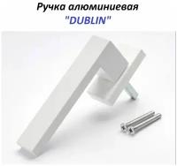 Ручка оконная Internika DUBLIN 45 мм, алюминиевая, 2 винта, белый матовый RAL9016M