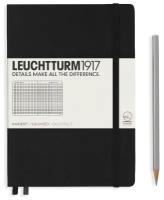 Записная книжка Leuchtturm A5 (в клетку), черная