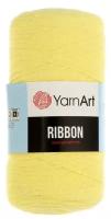 Пряжа "Ribbon" 40% полиэстер, 60% хлопок 125м/250гр (754 св. жёлтый) 4444398
