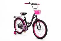 Велосипед детский двухколесный 20" ZIGZAG GIRL Черный/малиновый для детей от 6 до 9 лет на рост 115-140см (требует финальной сборки)