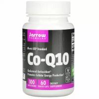 Коэнзим Q10, 100 мг, 60 растительных капсул, Jarrow Formulas