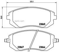 BREMBO P78013 Колодки тормозные, комплект передний