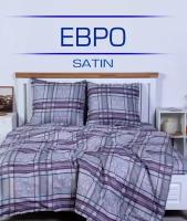 Комплект постельного белья Сатин, Евро, Home Textile, наволочки 50х70, 70х70