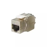 Вставка Keystone Jack RJ-45(8P8C) категория 5e тип 180град. KJ8-8P8C-C5e-180-WH бел., HYPERLINE 426192 (1 шт.)