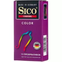 SICO Презервативы Color, цветные ароматизированные, 12 шт