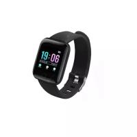 Умный фитнес браслет часы Smart Bracelet 116 Plus (Черный)