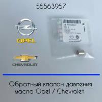 Обратный клапан давления масла Opel / Chevrolet 55563957