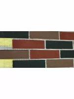 Гибкий кирпич на сетке размером 90*60 см. Цвет Баварка (коричнево-черно-бордовый)