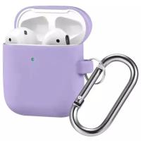 Чехол для Apple AirPods 1/2 силиконовый InnoZone Hang Case - Фиолетовый (AP2-20C-MK-05)