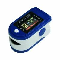 Пульсоксиметр на палец / измерение уровня кислорода в крови / светодиодный экран / индикатор заряда батареи