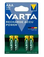 Аккумуляторная батарейка ААА VARTA Rechargeable R2U R03/ AAA PRO 1000 mAh (5703) 4BL, 4 шт, мизинчиковая