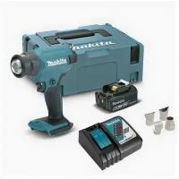 Аккумуляторный строительный фен Makita DHG180RT1J голубой