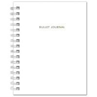 Bullet journal (Белый) 162x210мм, твердая обложка, пружина, блокнот в точку, 120 стр