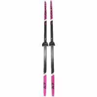 Лыжный комплект Vuokatti без палок 75мм Step, Black/Magenta, 180 см