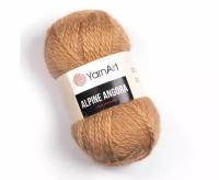 Пряжа YarnArt Alpine Angora, 20 % шерсть, 80 % акрил, 150 г, 150 м, 1 шт., 345 темно-бежевый 150 м