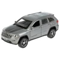 289685 Машина металл JEEP GRAND CHEROKEE 12 см, двери, багаж, инерц, серый, кор. Технопарк в кор.2