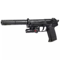 Пистолет (п) с лазер. прицелом, с глушителем, с пульками sp3855-d, Shantou Gepai, 1B00102