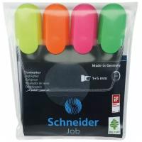 Schneider Набор текстовыделителей Job (1500), 4 шт., микс, 4 шт