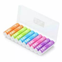 Комплект аккумуляторных батарей EBL Rainbow AAA 1100mAh (10шт) DCMYD030BEB