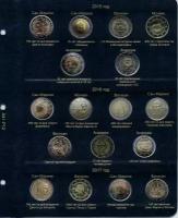 Лист для юбилейных монет 2 евро стран Сан-Марино, Ватикан, Монако и Андорры 2015-2017 гг