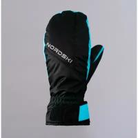 Варежки, NordSki, ARCTIC MEMBRANE NSW230780, black/aquamarine, женский, (M)