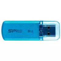 Флеш накопитель 8Gb Silicon Power Helios 101, USB 2.0, Синий