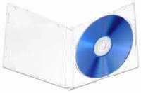 Коробка CD Slim Box Clear 5мм, для 1 диска (прозрачная), упаковка 10 шт