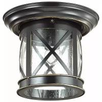 Odeon Light Уличный потолочный светильник Sation 4045/1C, E27, 60 Вт, цвет арматуры: золотой, цвет плафона черный