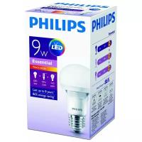 Лампа светодиодная Philips Essential LED 3000К, E27, A60