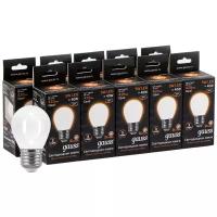 Упаковка ламп 10 штук Gauss Filament Шар 5W 420lm 2700К Е27 milky LED 1/10/50