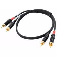 Cordial CFU 3 CC кабель сдвоенный RCA—RCA, 3.0м, черный