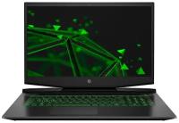 Ноутбук HP PAVILION 17-cd0025ur (Intel Core i5 9300H 2400 MHz/17.3"/1920x1080/8GB/512GB SSD/DVD нет/NVIDIA GeForce GTX 1050/Wi-Fi/Bluetooth/DOS) 7PW98EA, темно-серый/зеленый хромированный логотип