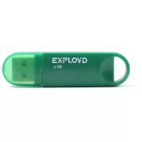 Флешка EXPLOYD 570 4 ГБ, 1 шт., green