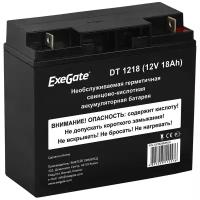 Аккумуляторная батарея ExeGate DT 1218 (12V 18Ah, клеммы F3 (болт М5 с гайкой))