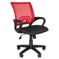 Кресло Easy Chair ткань черная/сетка красная, пластик