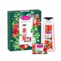 Набор подарочный Camay Botanicals Pomegranate, гель для душа, 250 мл + туалетное мыло, 85 г