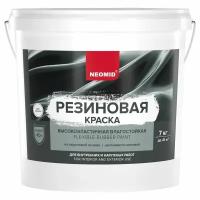 Краска резиновая Neomid шелковисто-матовая, готовые цвета, Темно-зеленая 7 кг