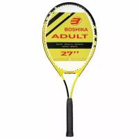 Ракетка для большого тенниса BOSHIKA ADULT, алюминий, 27', цвет чёрно-жёлтый