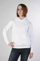 Магазин Толстовок - White Hoodie Woman Classic - Женская белая толстовка худи классическая 320гр/м.кв, XS-38-40-Woman-(Женский)