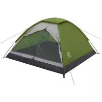 Палатка трёхместная JUNGLE CAMP Lite Dome 3, цвет: зеленый/серый